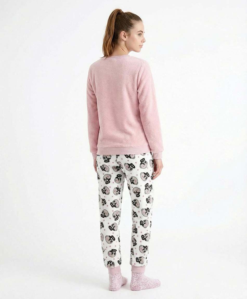 Pack pijama + calcetines mujer polar dog