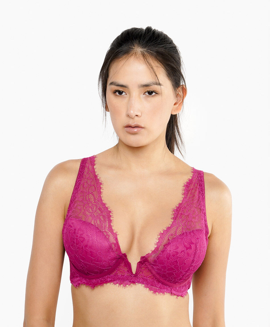 Sost&eacute;n mujer floreado encajes