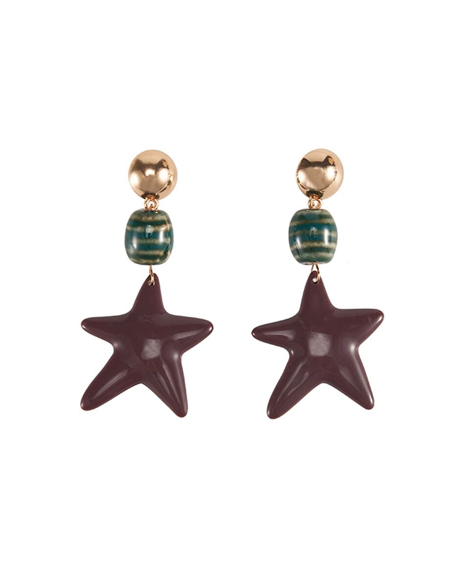 Aros mujer estrellas de mar color