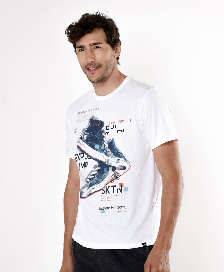 Polera deportiva hombre zapatillas TRICOT