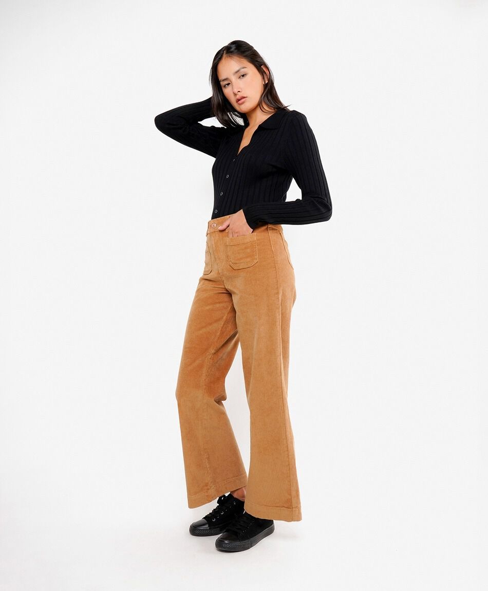 Pantal&oacute;n mujer bolsillos corderoy