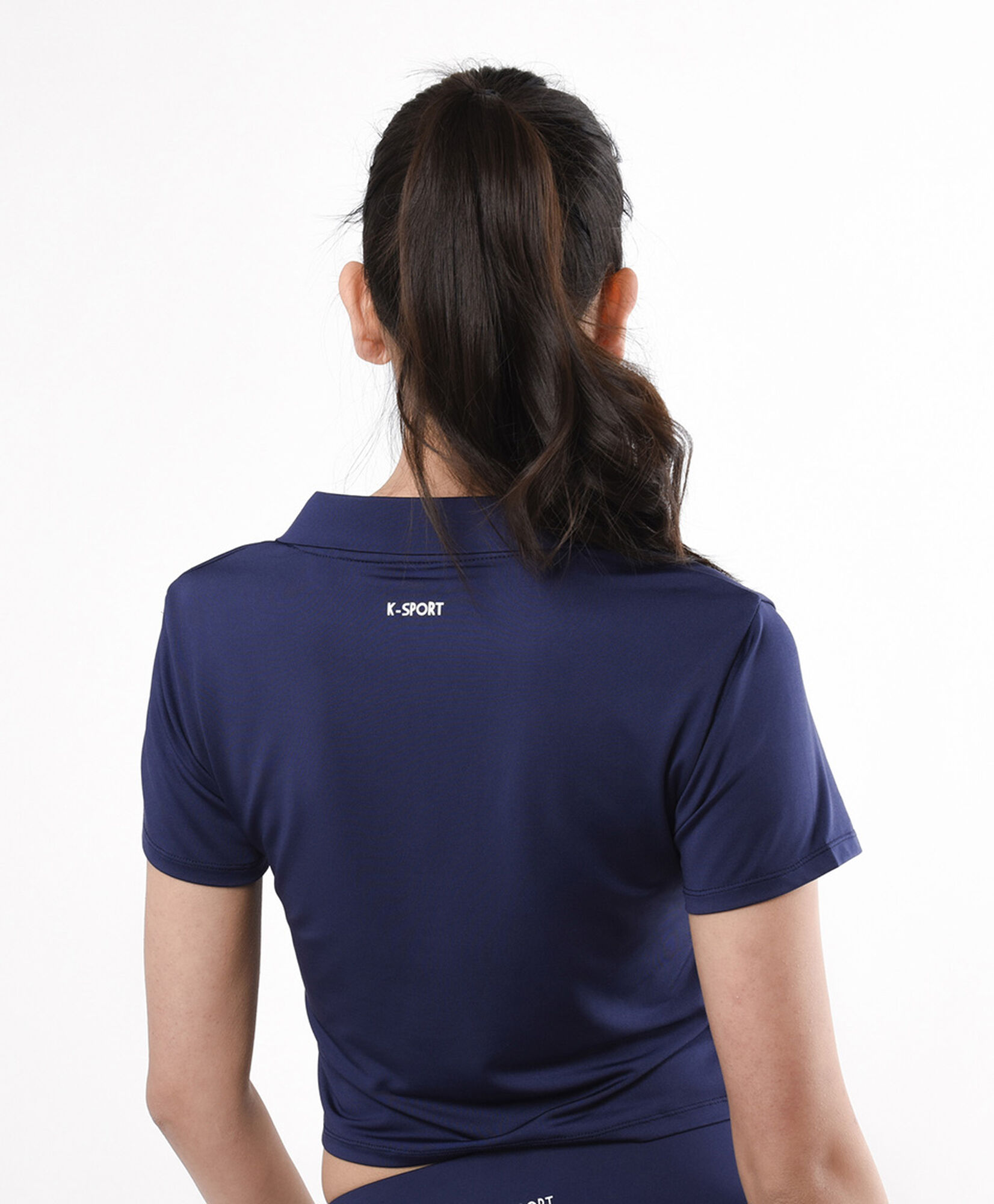 Polera deportiva mujer polo crop Polera deportiva mujer polo crop