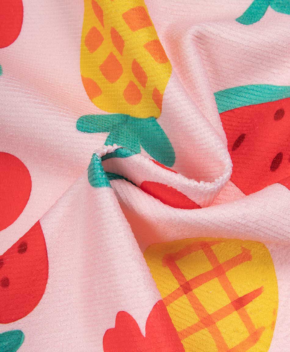 Poncho de ba&ntilde;o beb&eacute; frutas