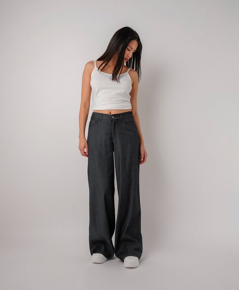 Pantal&oacute;n mujer tencel black
