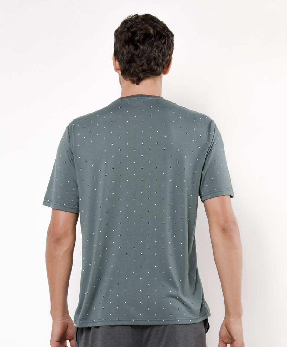 Pijama hombre puntos verde