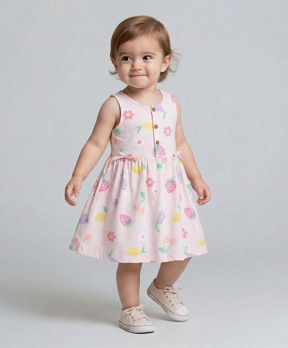 Vestido beb&eacute; botones