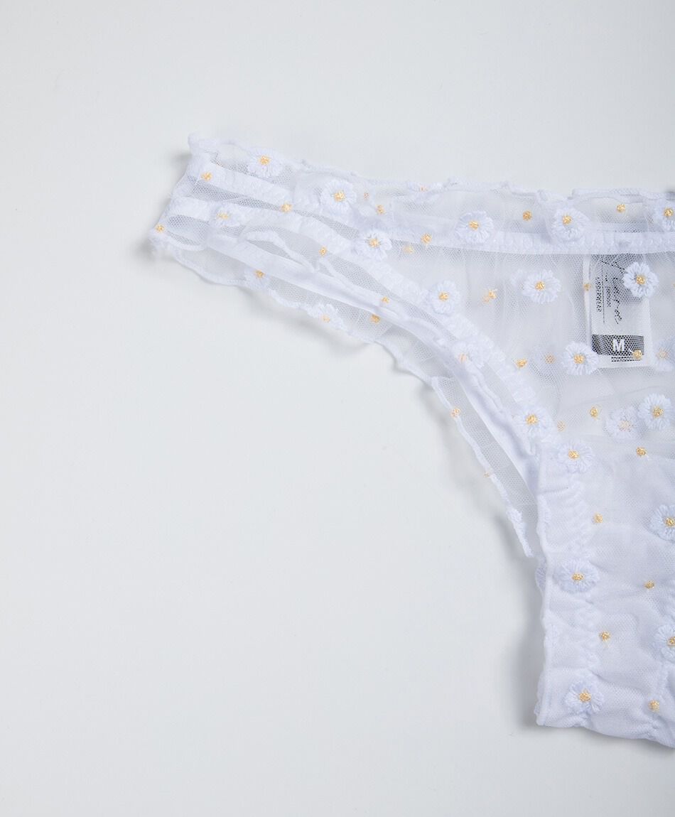 Bikini mujer transparente blanco