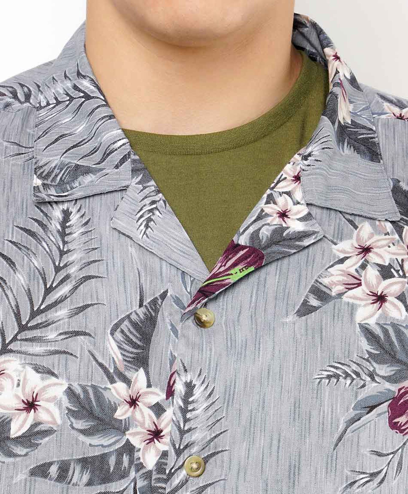 Camisa hombre casual diseño hojas y flores Camisa hombre casual diseño hojas y flores