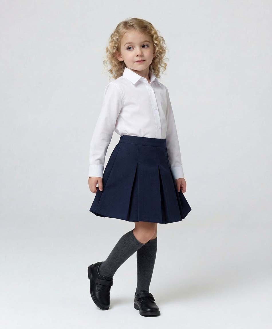 Falda escolar navy botones