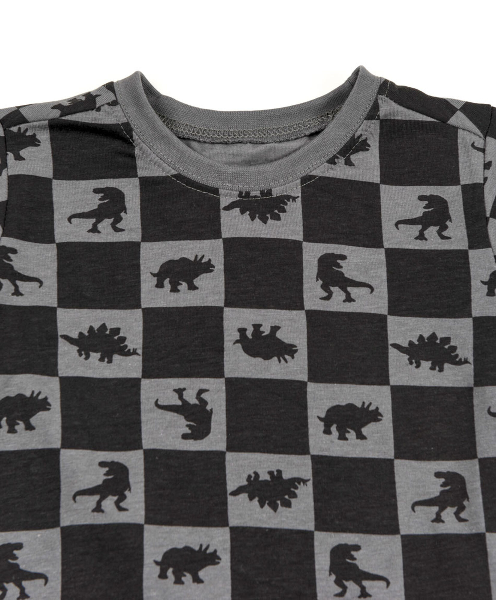 Polera bebé cuadros dinosaurios Polera bebé cuadros dinosaurios