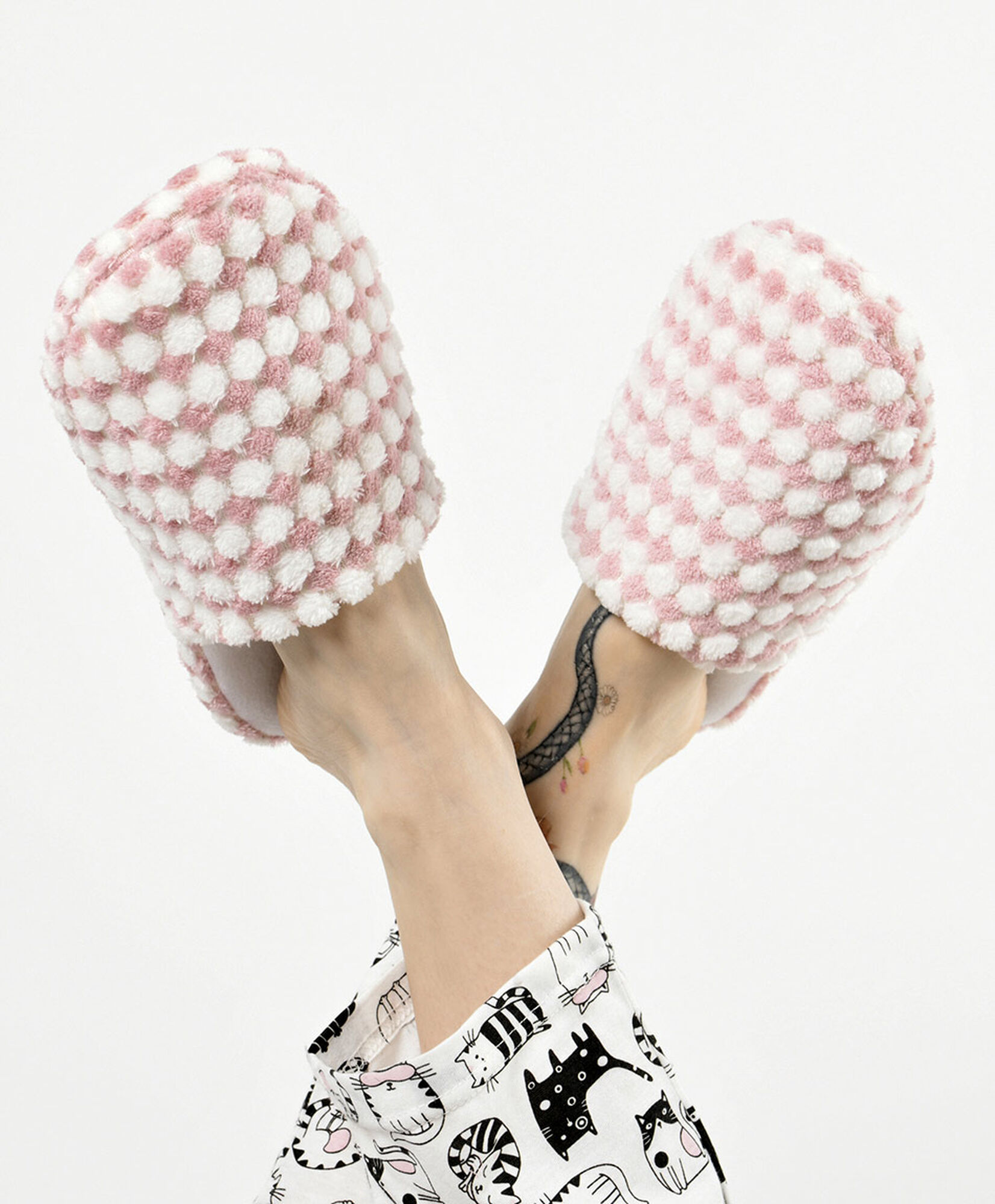 Pantufla mujer cuadritos Pantufla mujer cuadritos