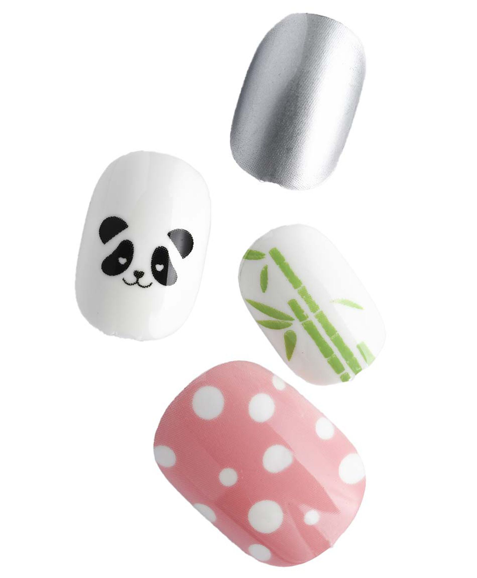 Set uñas postizas panda 12 piezas Set uñas postizas panda 12 piezas