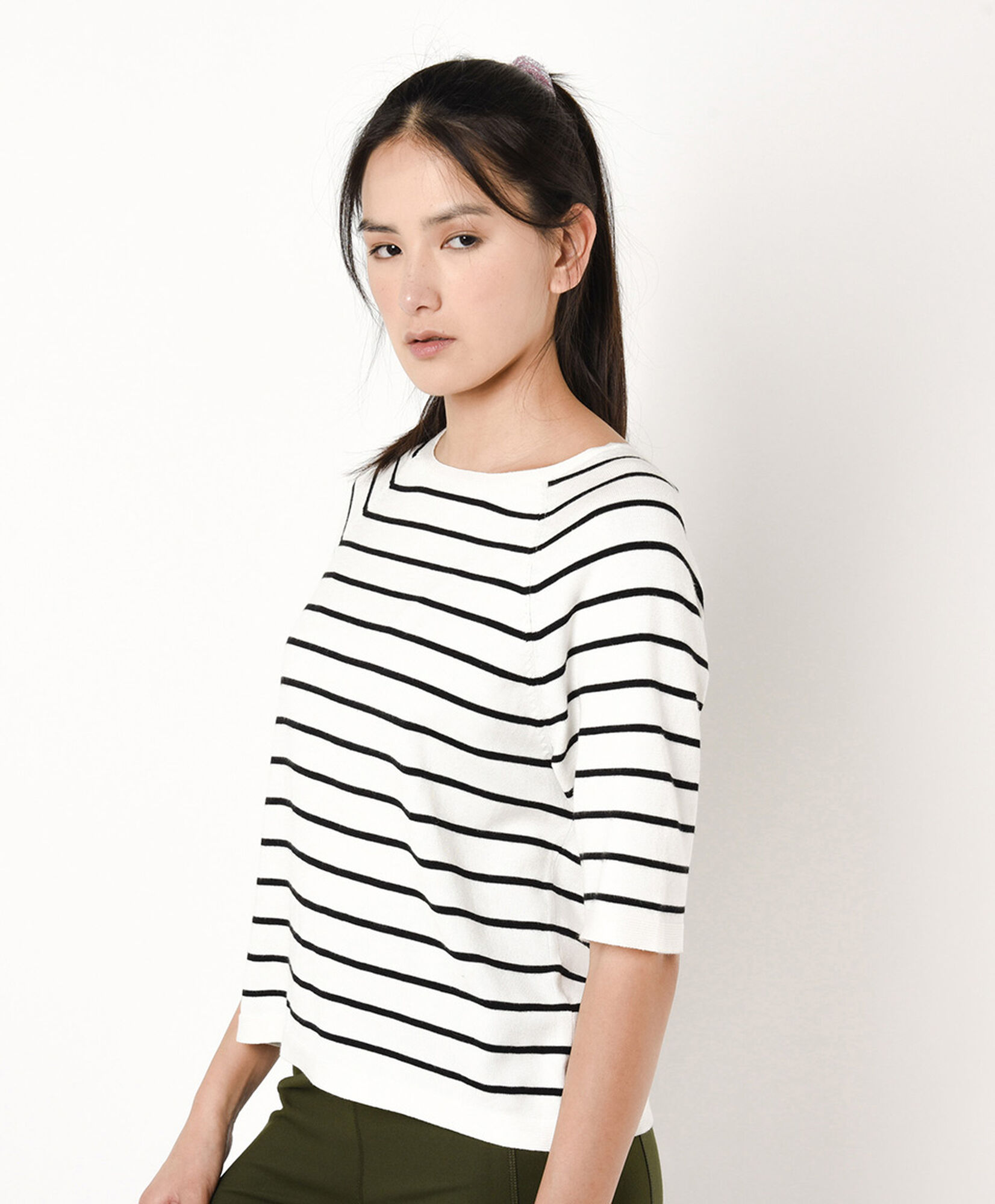 Sweater mujer rayas manga corta Sweater mujer rayas manga corta