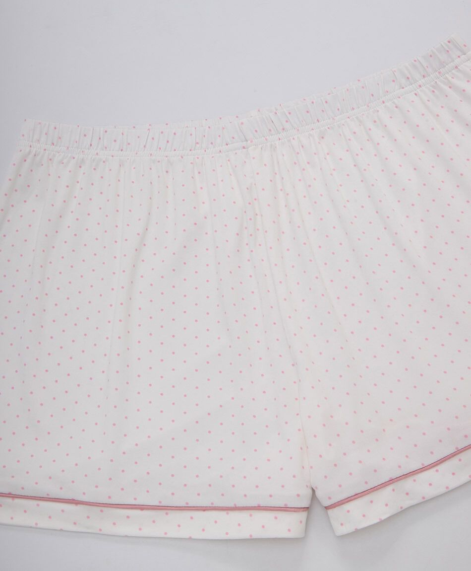 Pijama mujer camisero pink puntitos