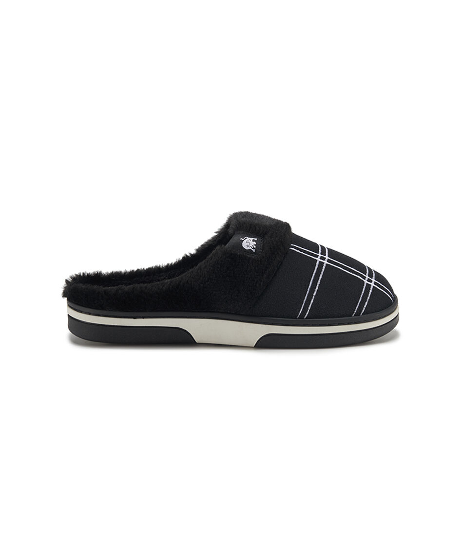 Pantufla hombre cuadros forrada