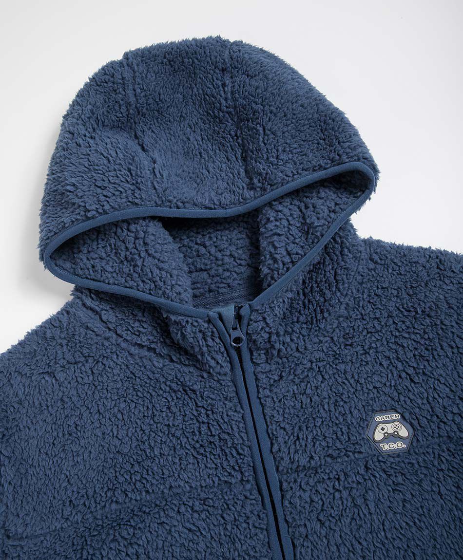 Poler&oacute;n ni&ntilde;o sherpas blue