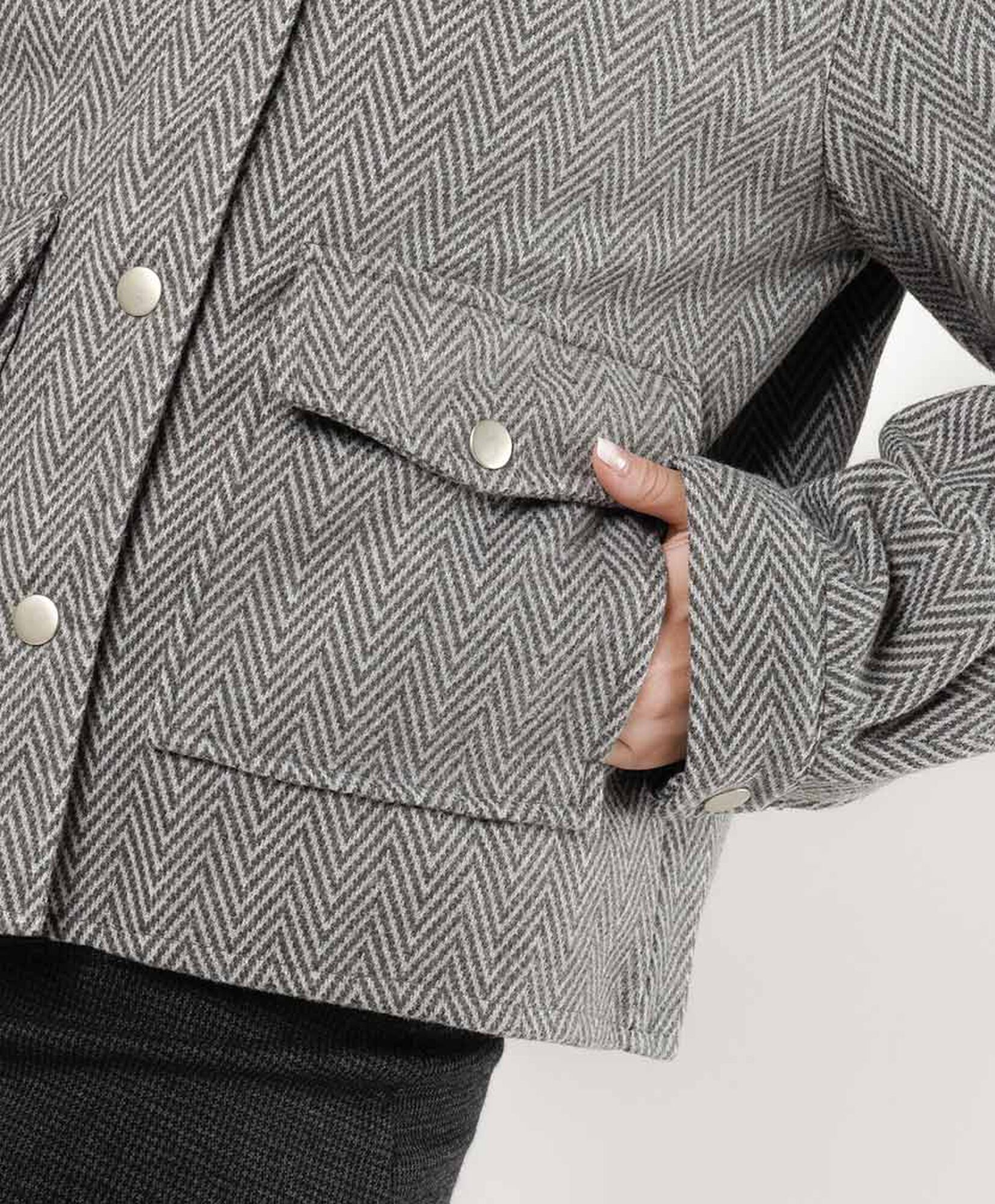 Chaqueta mujer bolsillos zig zag Chaqueta mujer bolsillos zig zag