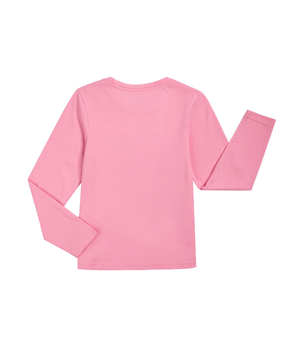 Polera ni&ntilde;a good vibes rosa