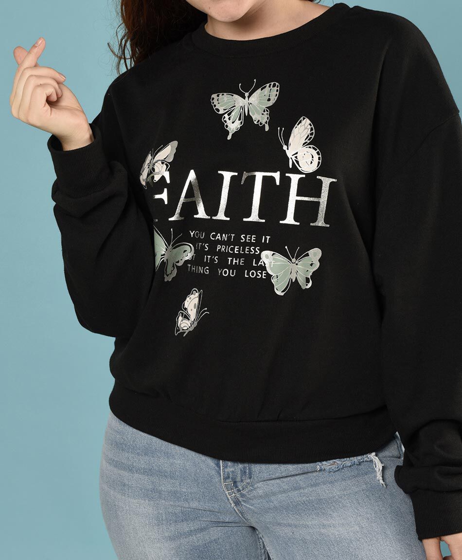 Poleron crop mariposa