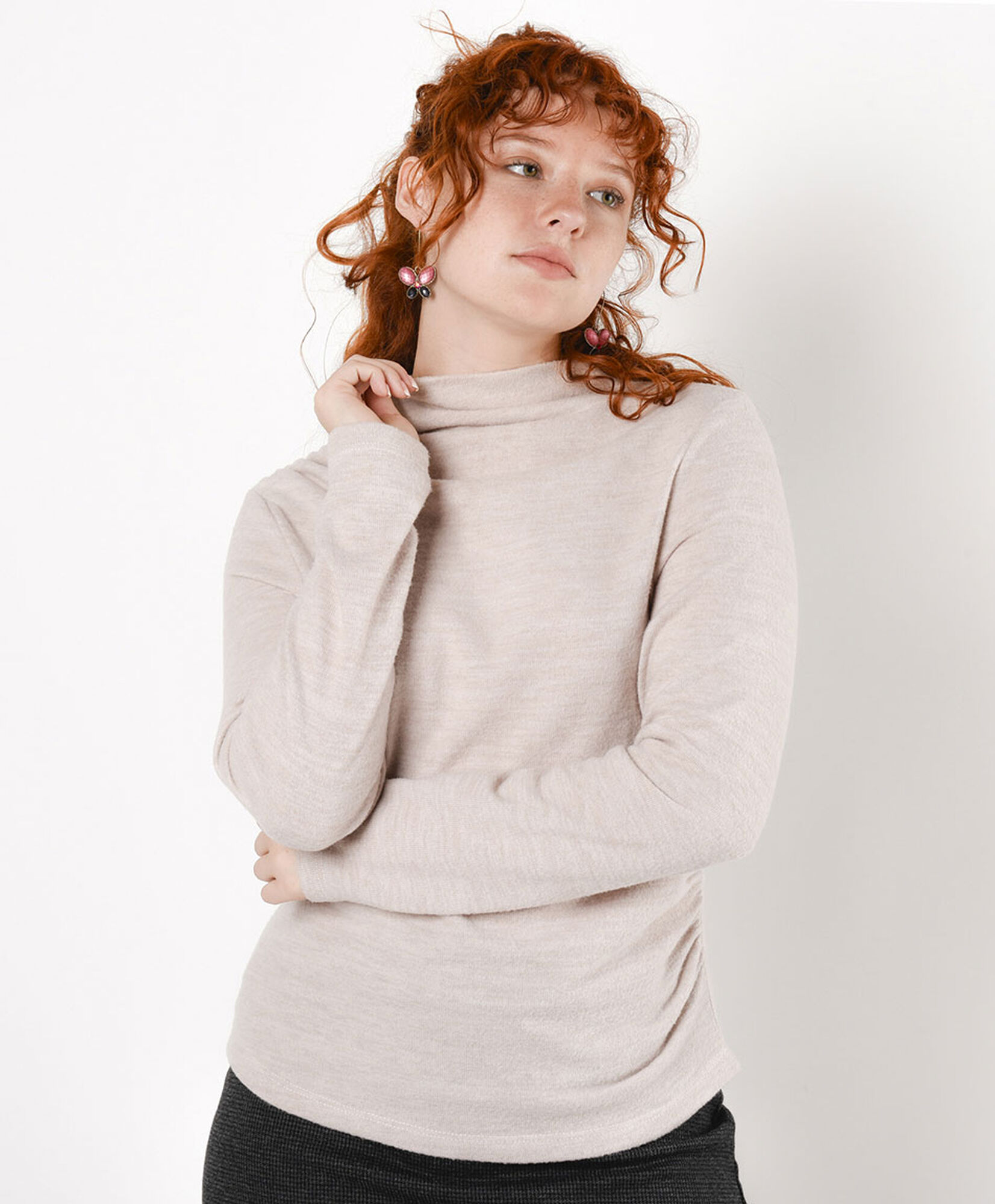 Polera mujer acanalada larga Polera mujer acanalada larga