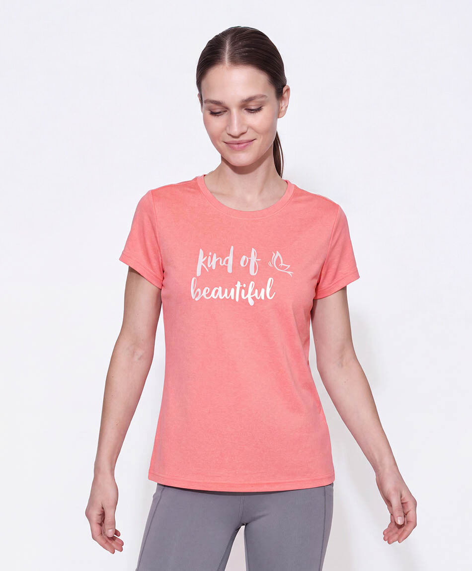 Polera deportiva mujer coral