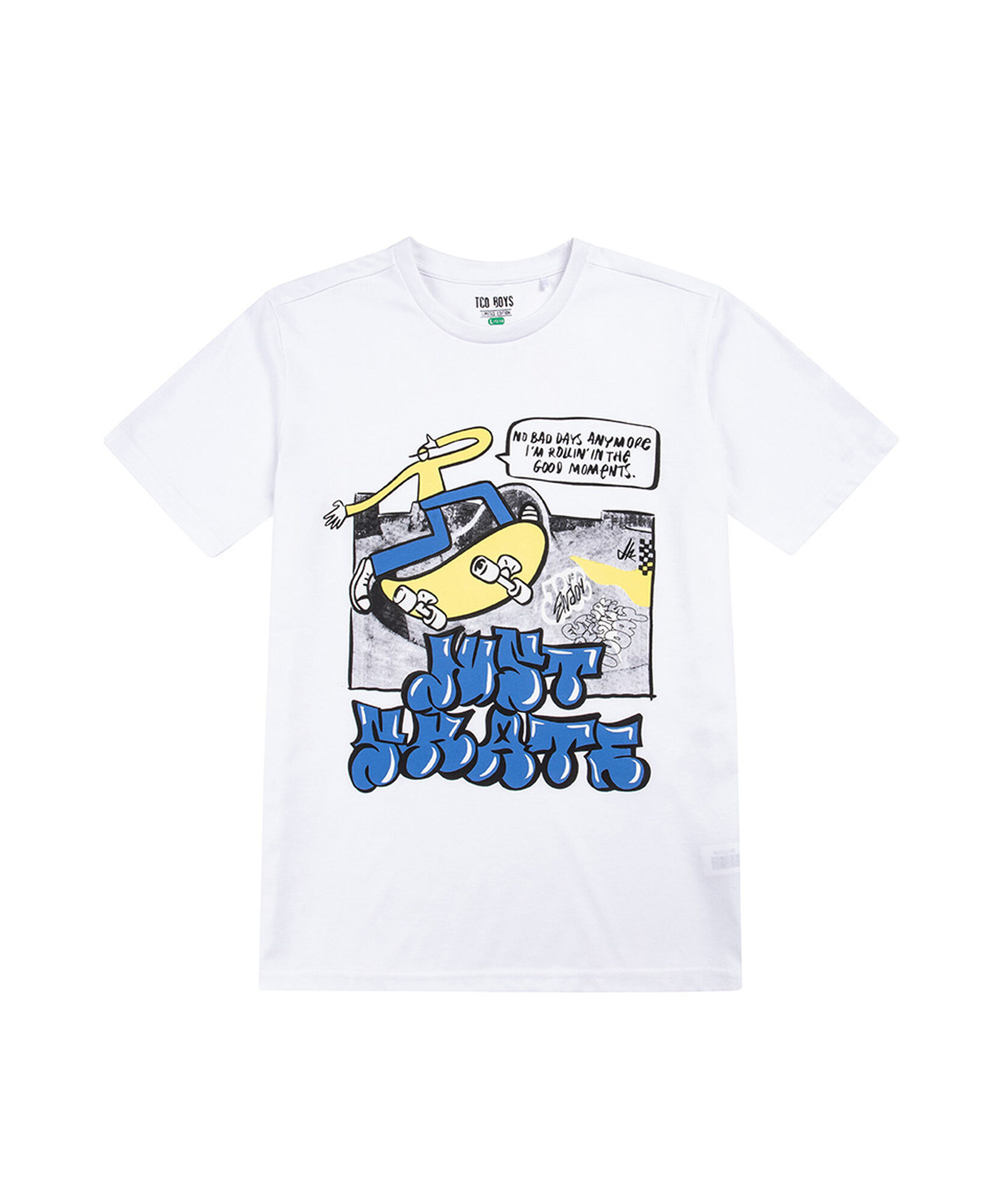 Polera niño blanca skate Polera niño blanca skate