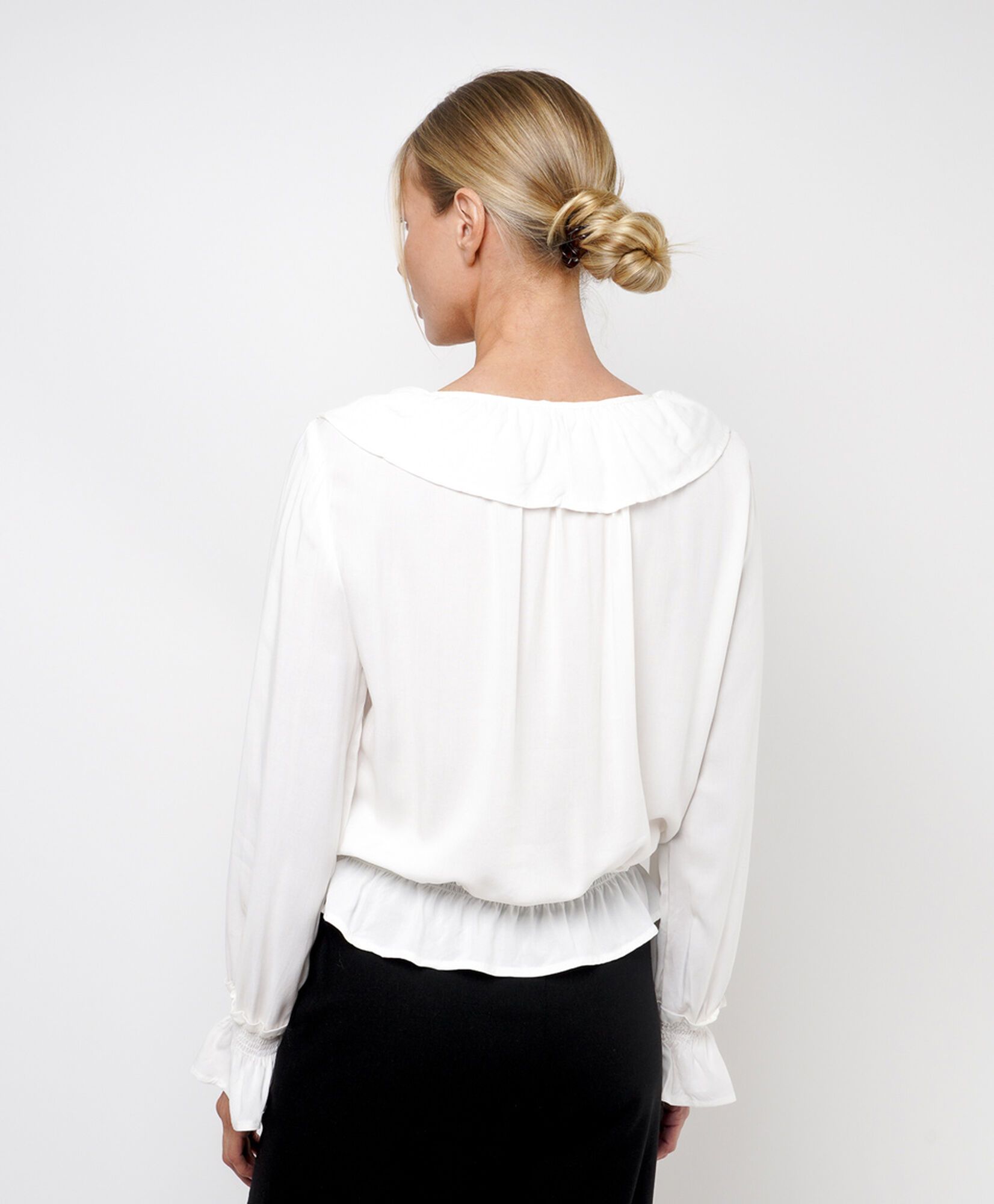 Blusa mujer vuelos cintura elástica Blusa mujer vuelos cintura elástica