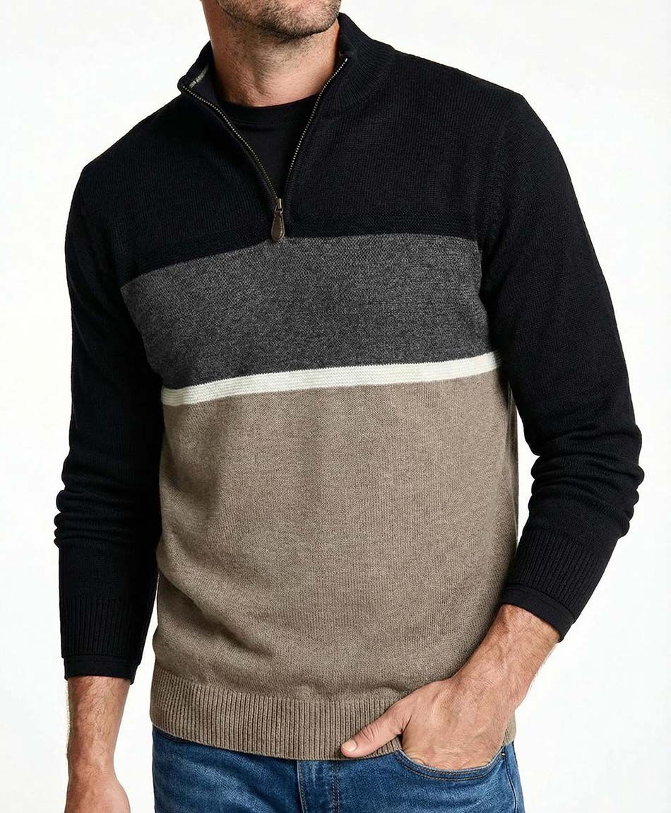 Sweater hombre l&iacute;neas neutro