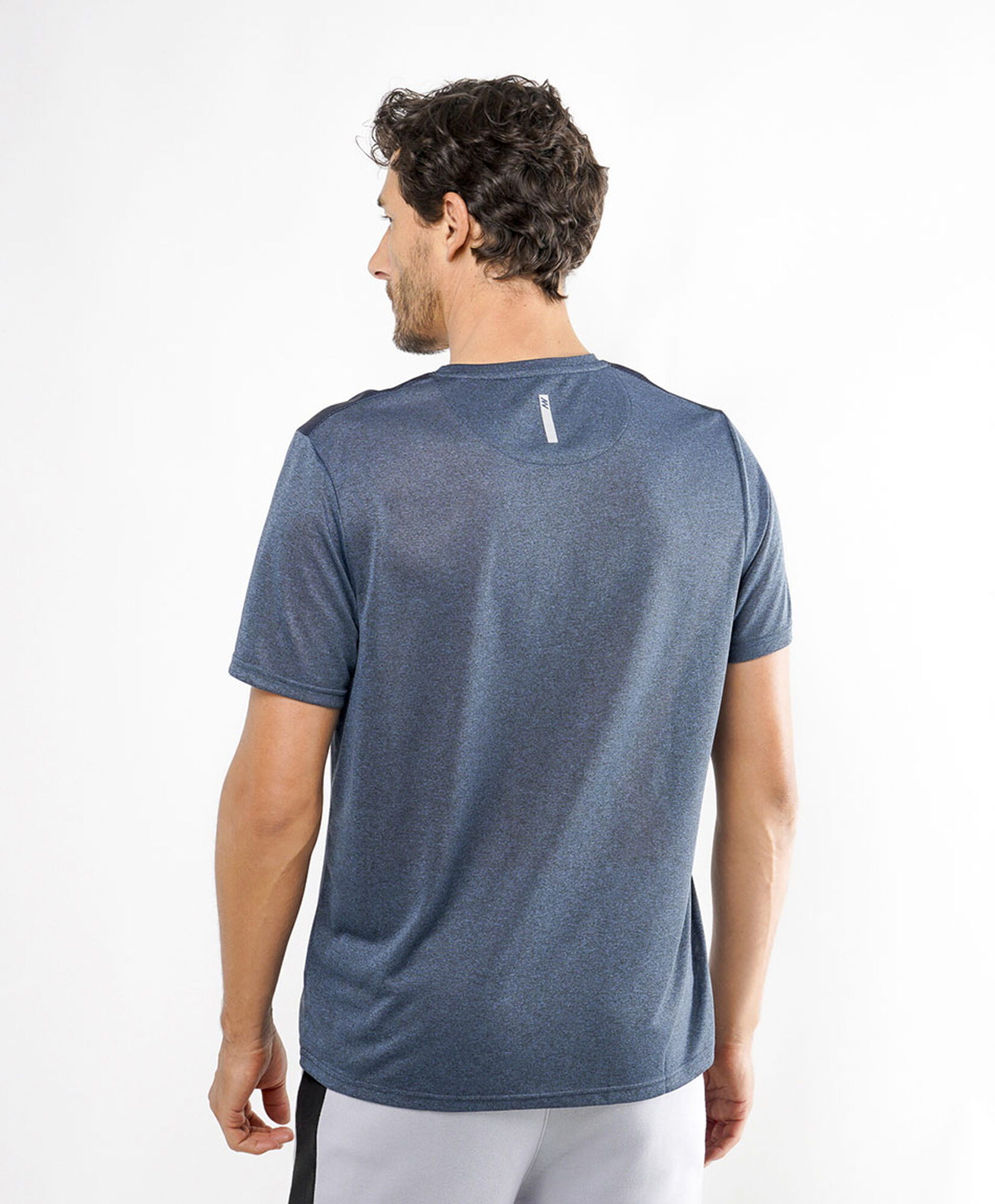 Polera deportiva hombre mix azul Polera deportiva hombre mix azul