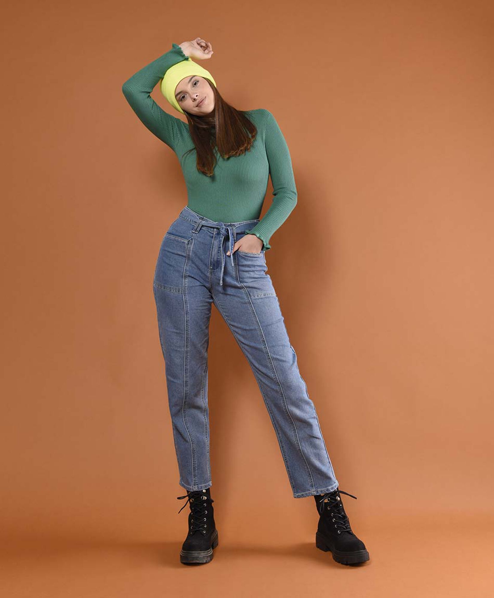 Jeans mujer moms cinturón Jeans mujer moms cinturón
