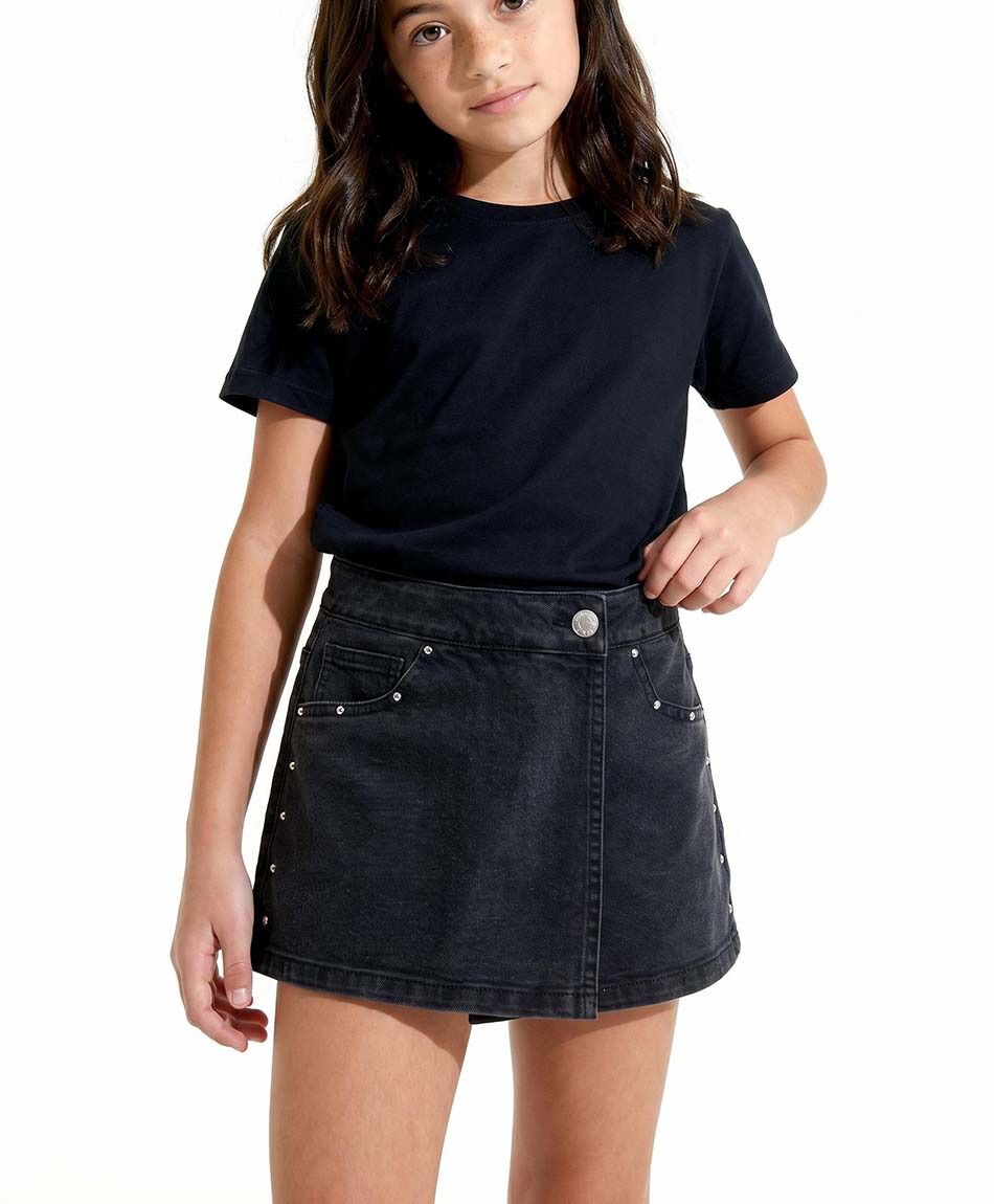 Short ni&ntilde;a falda tachas