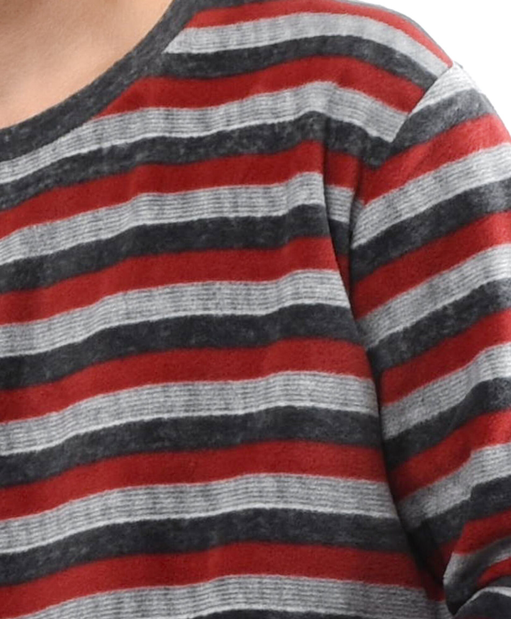 Pijama hombre polar líneas rojo Pijama hombre polar líneas rojo
