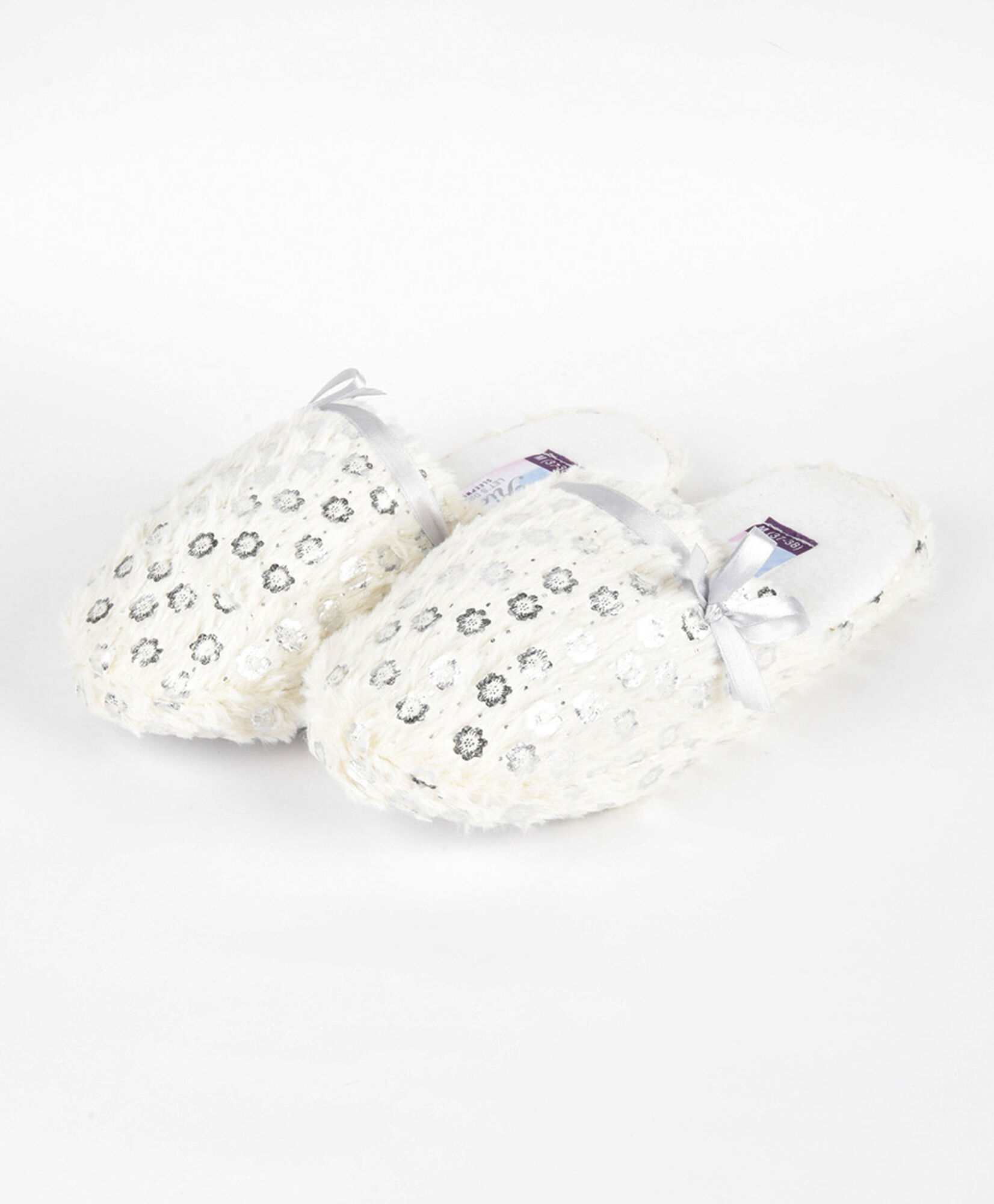 Pantufla mujer lazo y brillos Pantufla mujer lazo y brillos
