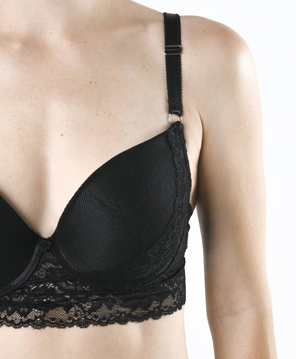 Sost&eacute;n mujer push up encajes