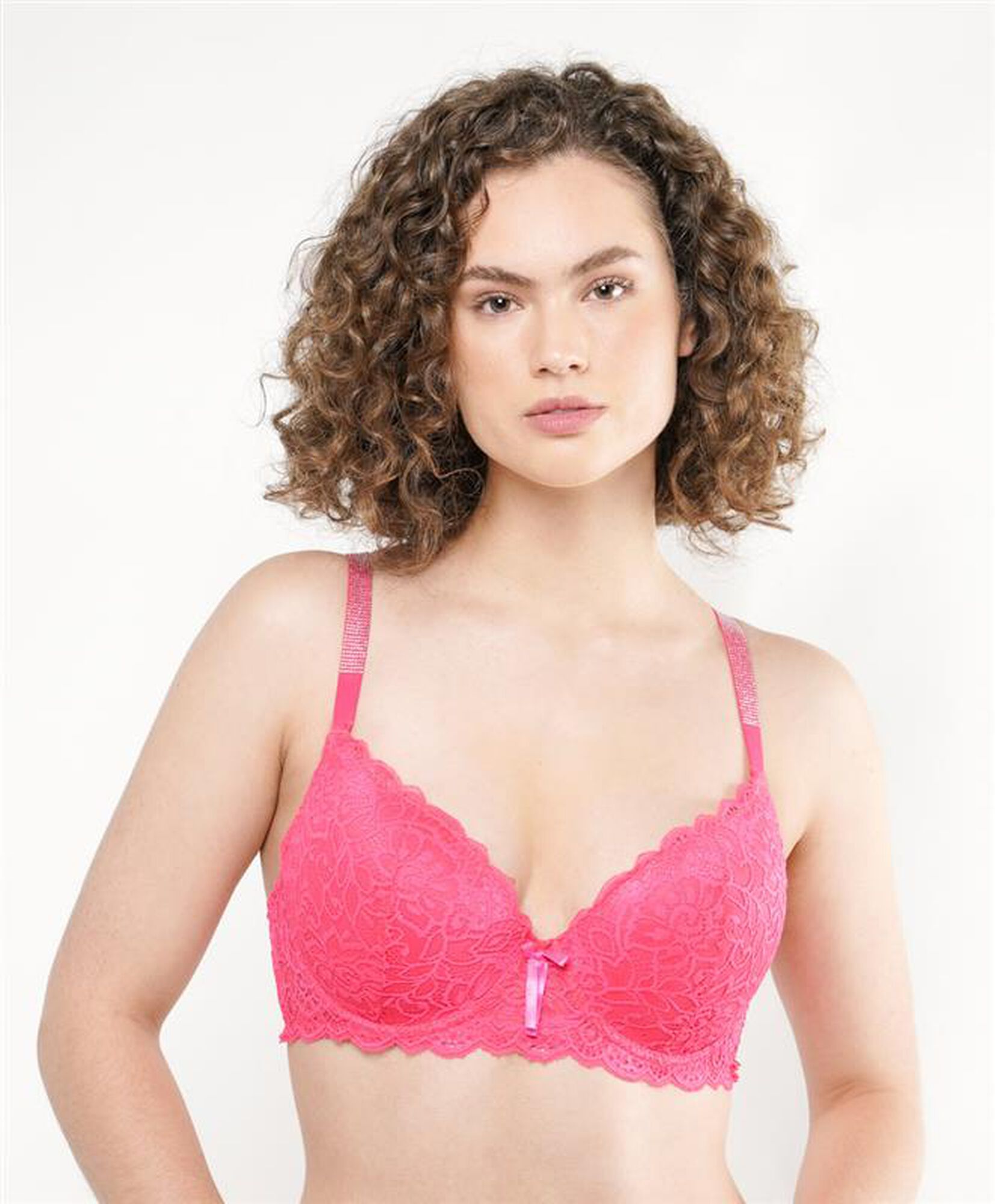 Sostén mujer push up encajes brillos Sostén mujer push up encajes brillos