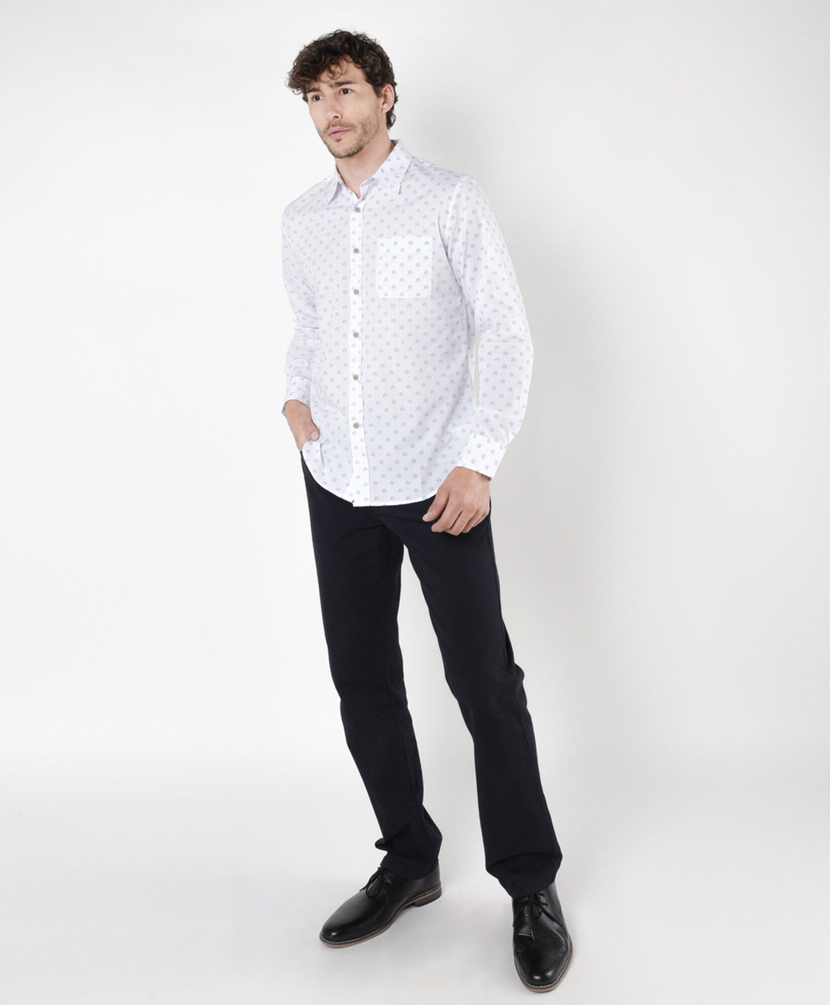 Camisa hombre mini diseño azul Camisa hombre mini diseño azul