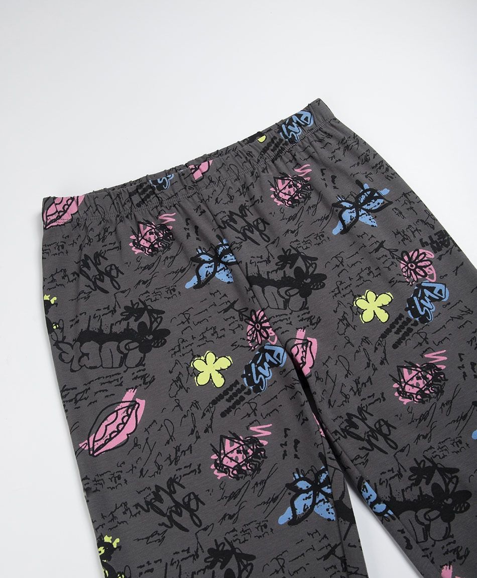 Pack 2 leggins ni&ntilde;a graffiti