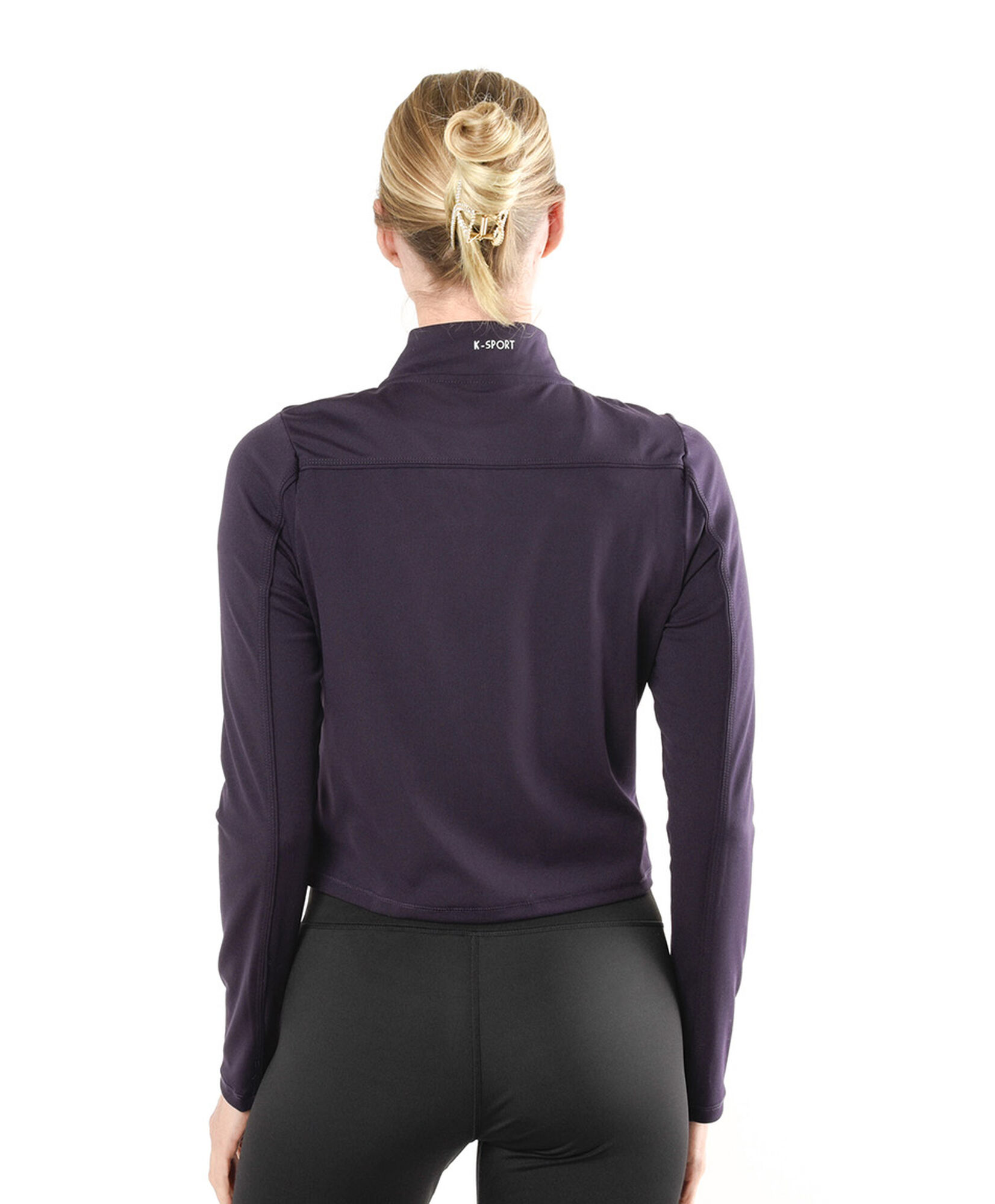Polerón deportivo mujer crop ajustado Polerón deportivo mujer crop ajustado