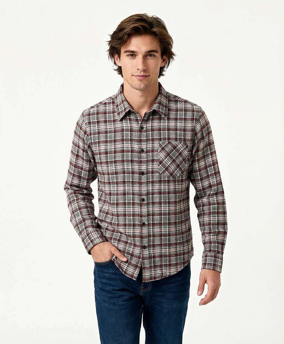 Camisa hombre franela cuadros