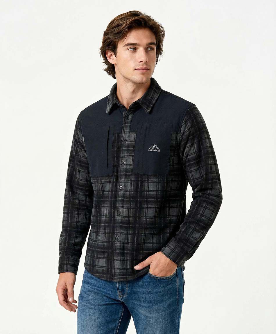 Chaqueta hombre polar escoc&eacute;s