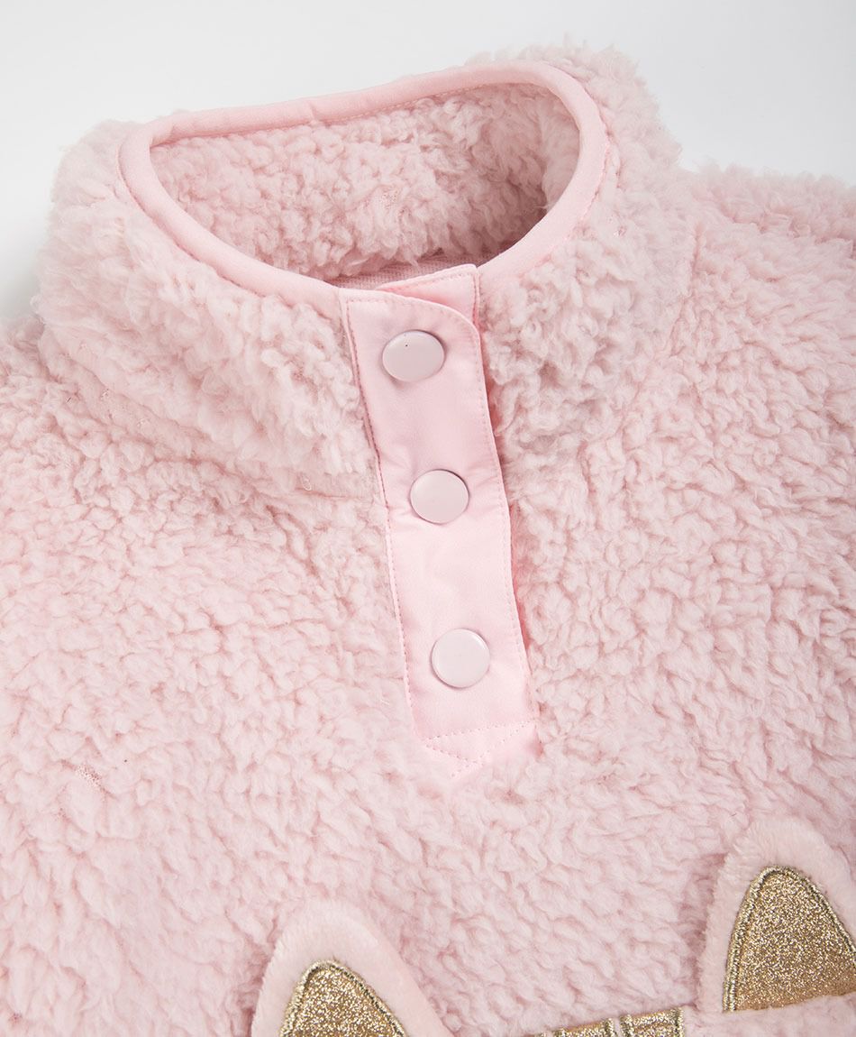 Poler&oacute;n beb&eacute; gato rosa