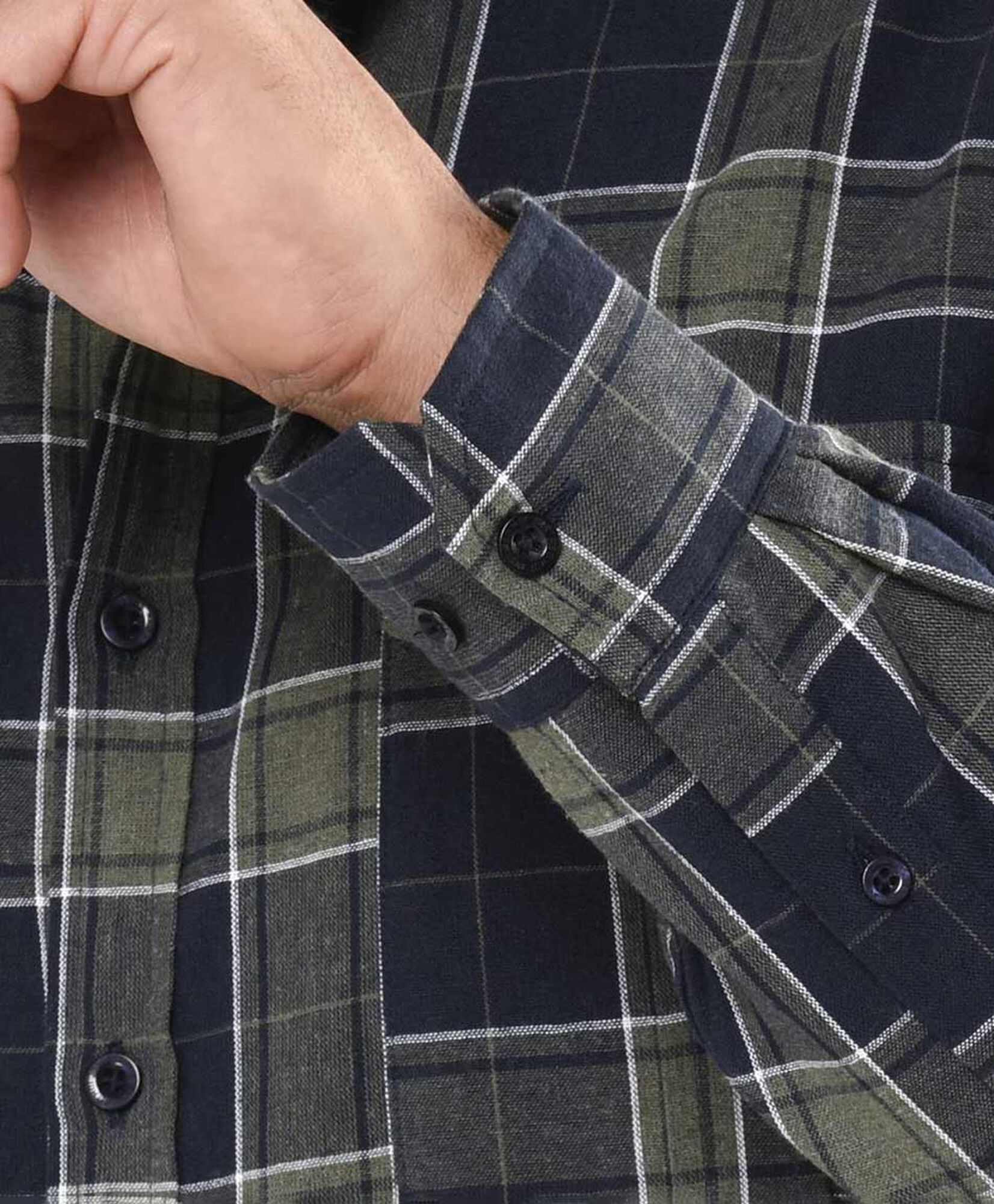 Camisa hombre cuadrillé verde oscuro Camisa hombre cuadrillé verde oscuro