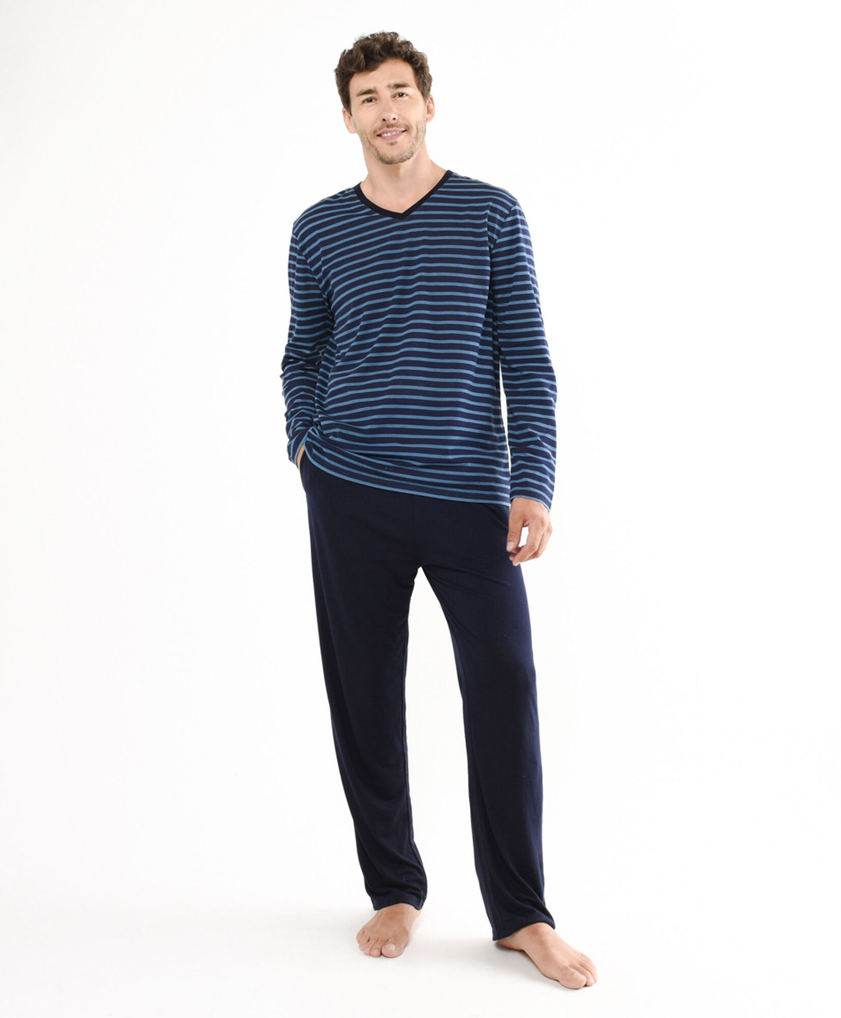 Pijama hombre línas azul Pijama hombre línas azul