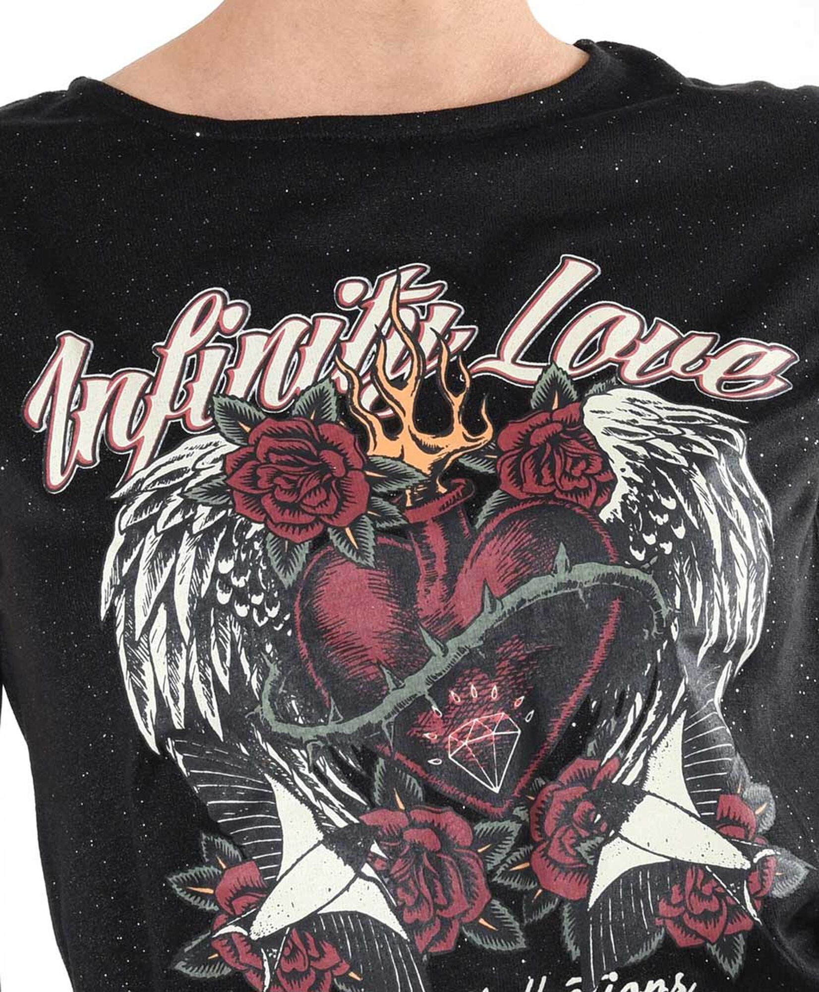 Polera mujer estampado corazón Polera mujer estampado corazón