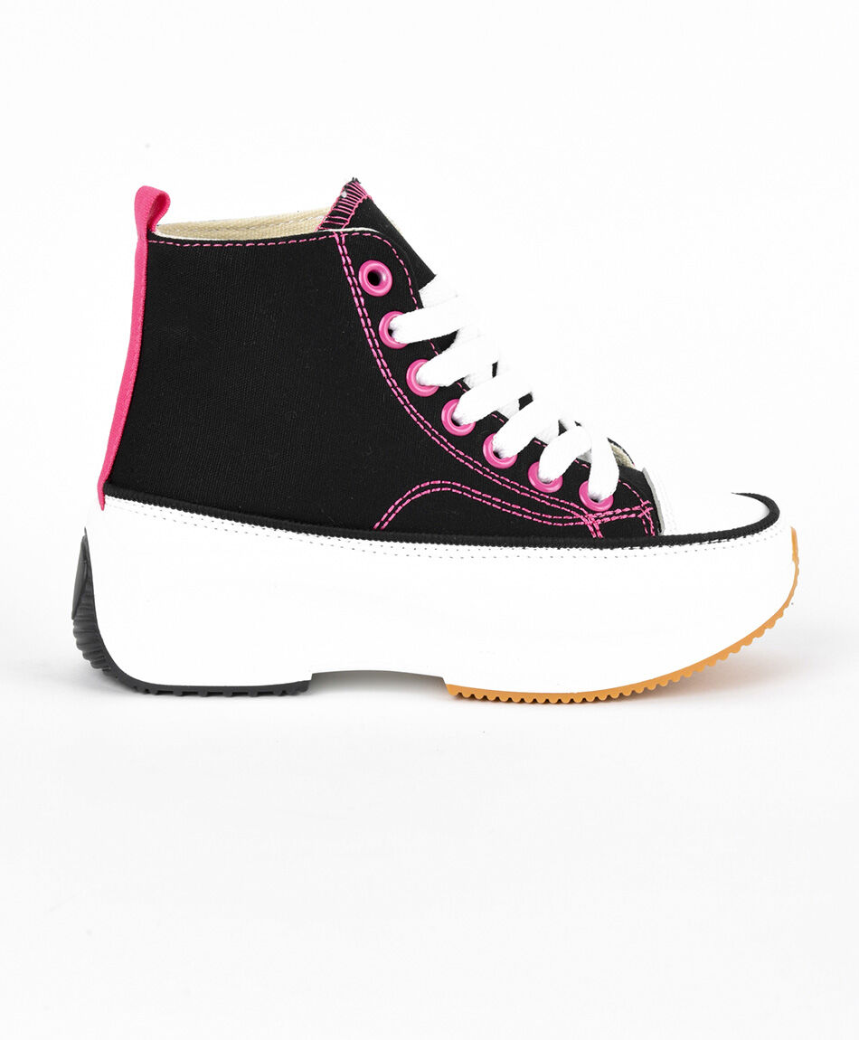 Zapatilla infantil ca&ntilde;a alta plataforma