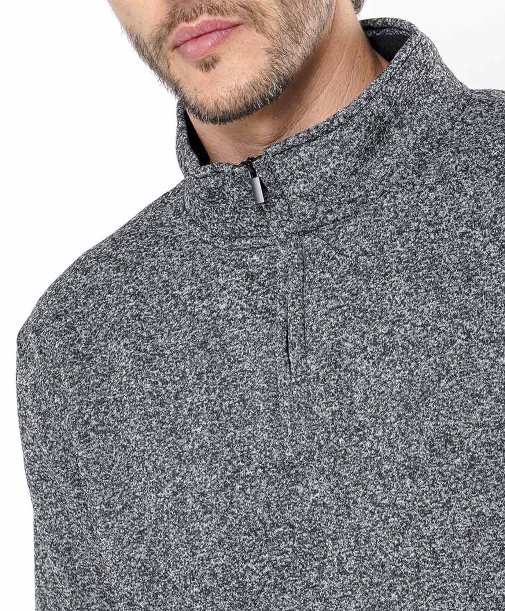 Polerón hombre jaspeado gris Polerón hombre jaspeado gris