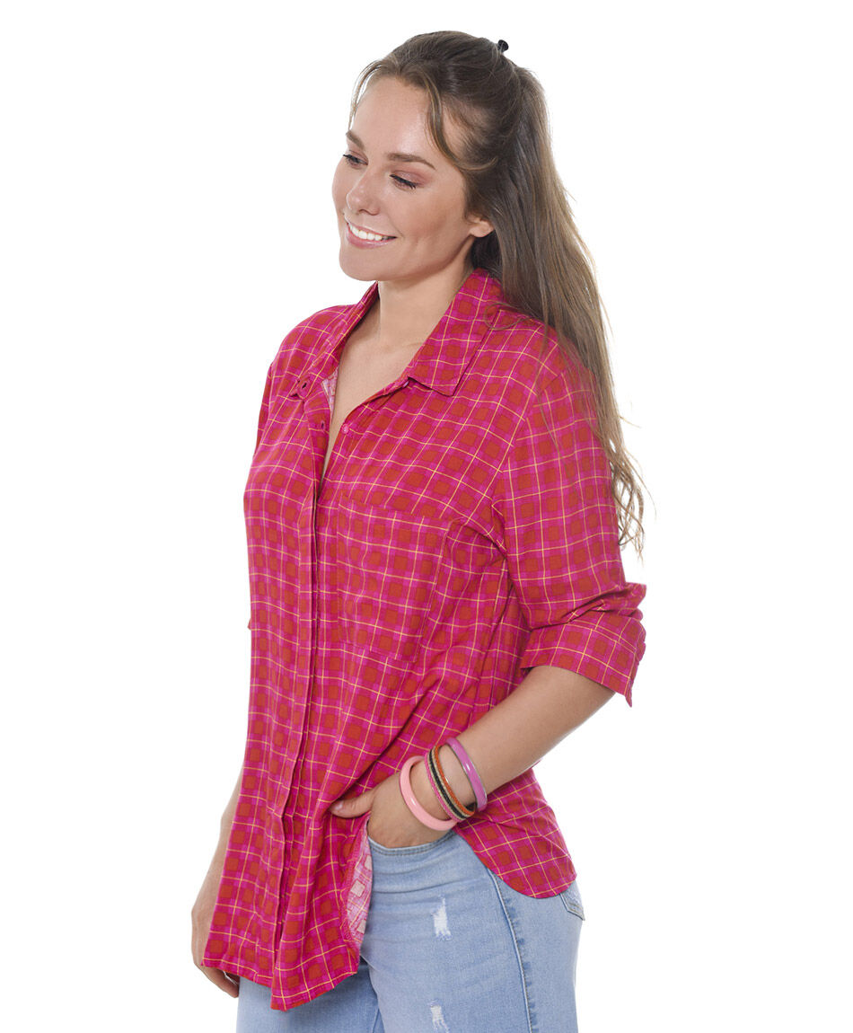 Blusa lino escoces