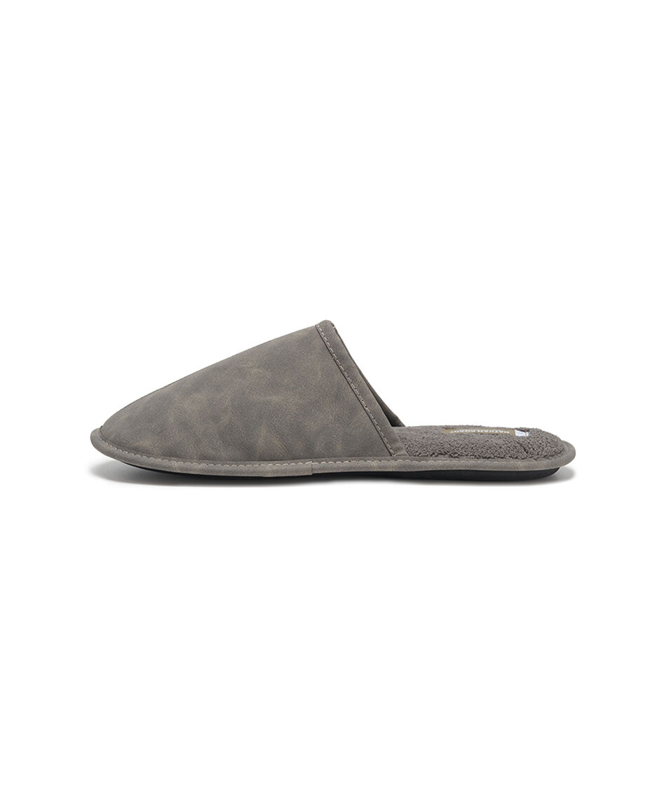 Pantuflas hombre gris