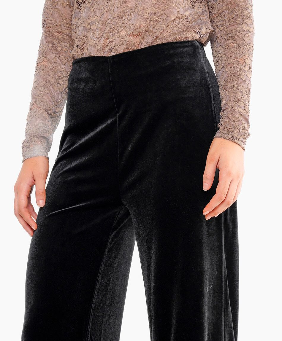 Pantal&oacute;n mujer velvet negro