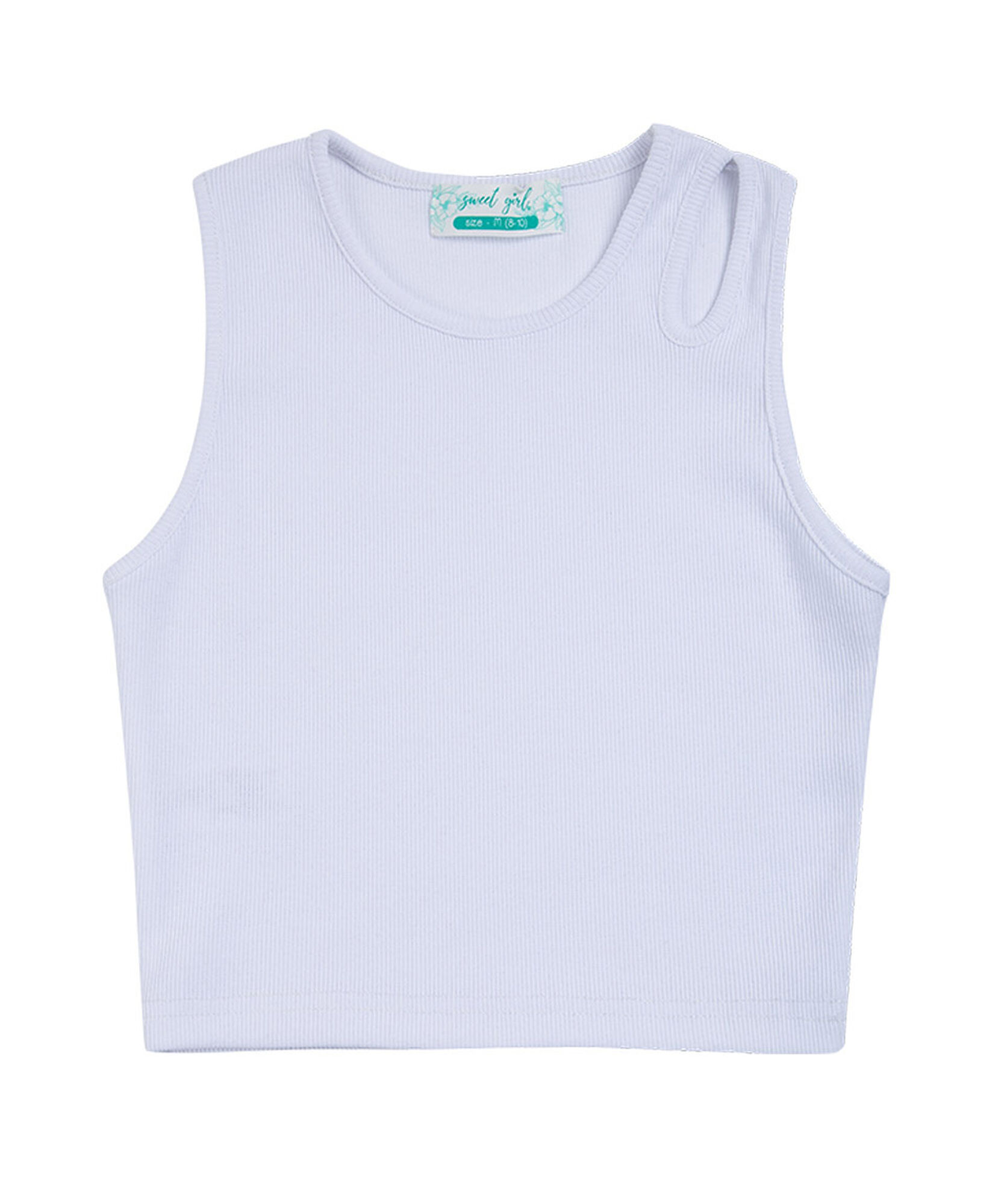 Polera niña cut out blanca Polera niña cut out blanca